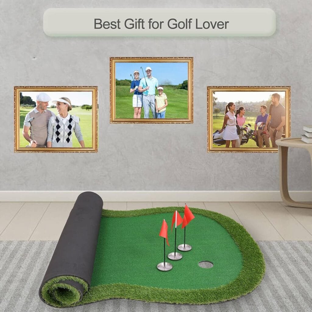 Golf Putting Green, Practice Putting Green Mat, Large Professional Golfing Training Mat for Indoor Outdoor…
