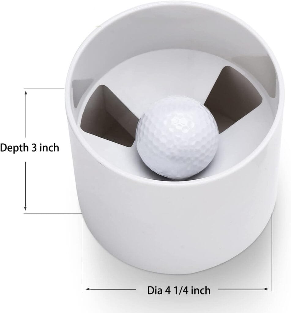 ZLY 2PCS Golf Hole Cup,ABS Ivory White Plastic Golf Cups,Dimension 4 Depth, Diameter 4 1/4 inches,Fits PGAL|PGA|USGA Regulations,for Backyard Golf Practice